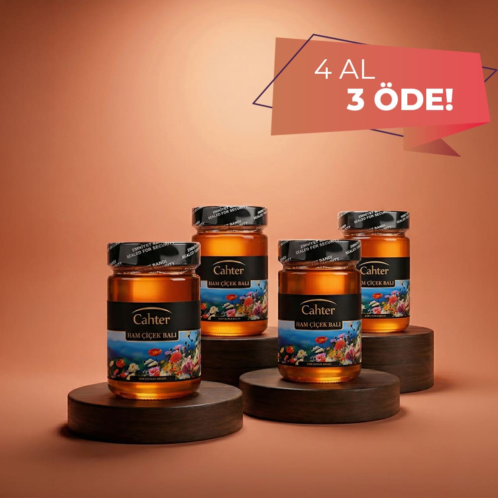 Süzme Ham Çiçek Balı 4 x 450 gr