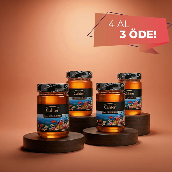 Süzme Ham Çiçek Balı 4 x 450 gr