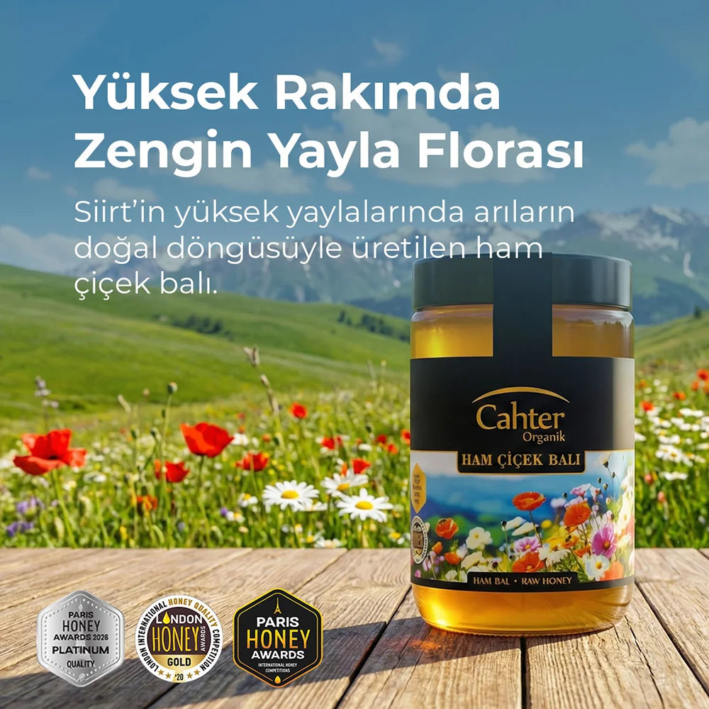 Organik Süzme Ham Çiçek Balı 850 gr