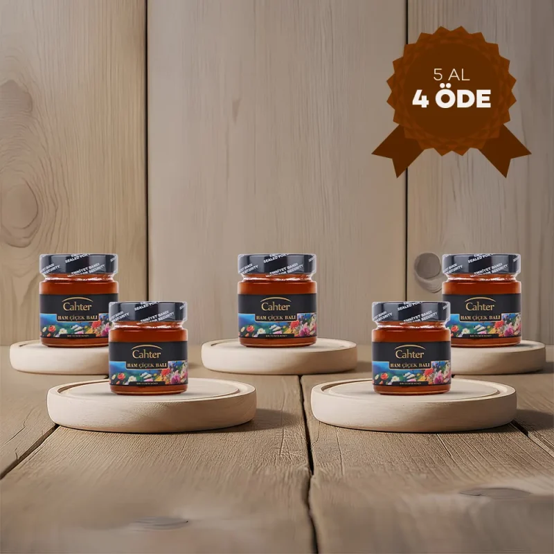 Süzme Ham Çiçek Balı 5 x 300 gr