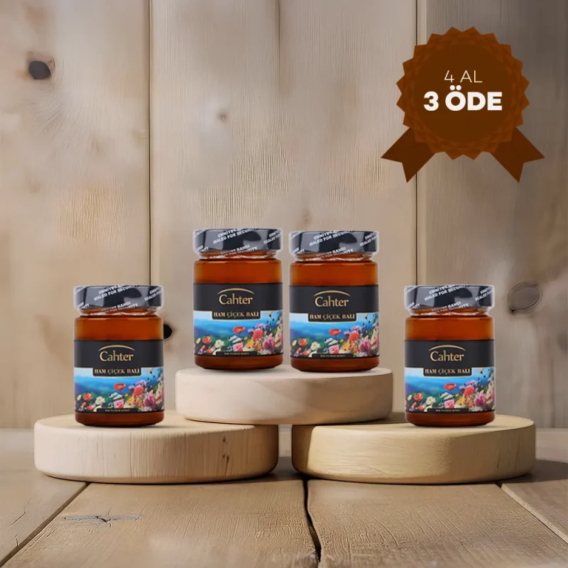 Süzme Ham Çiçek Balı 4 x 450 gr
