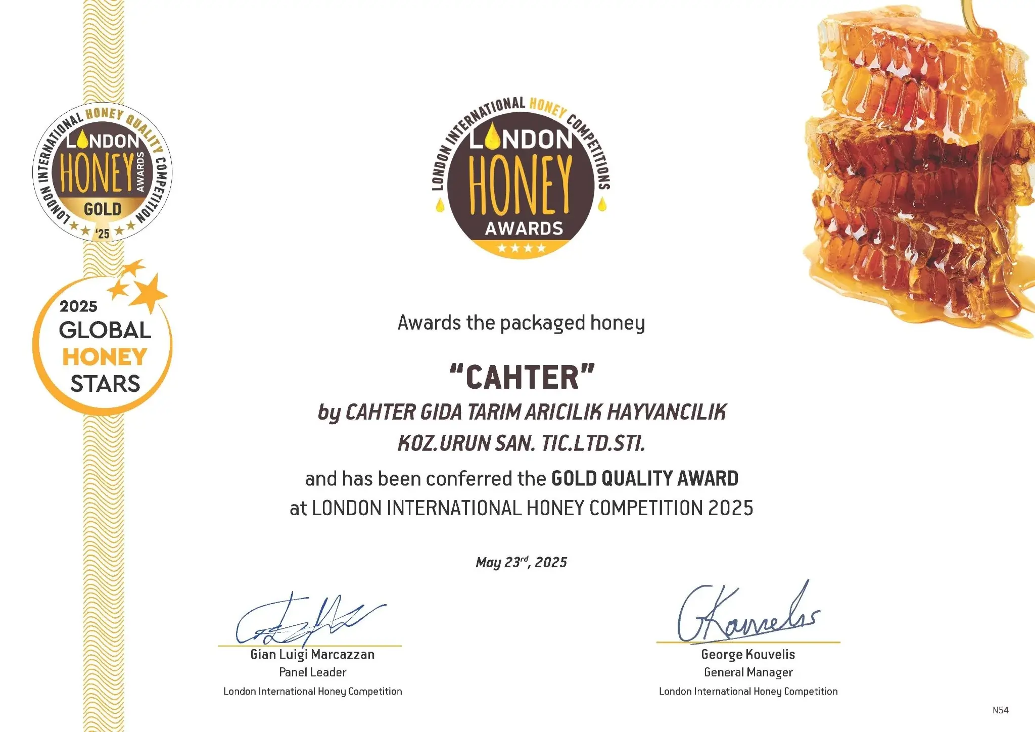 cahter london ödül&uuml;